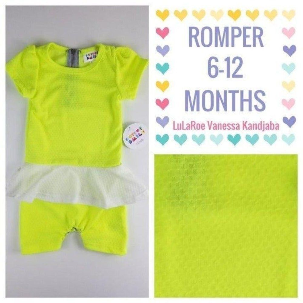 Dot Dot Smile Girl Romper 6-12 month NWT